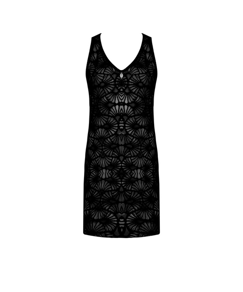 La Muse Dentelle Short Black Beach Dress