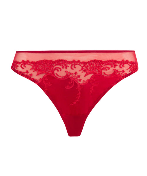 Splendeur Soie Rouge Thong