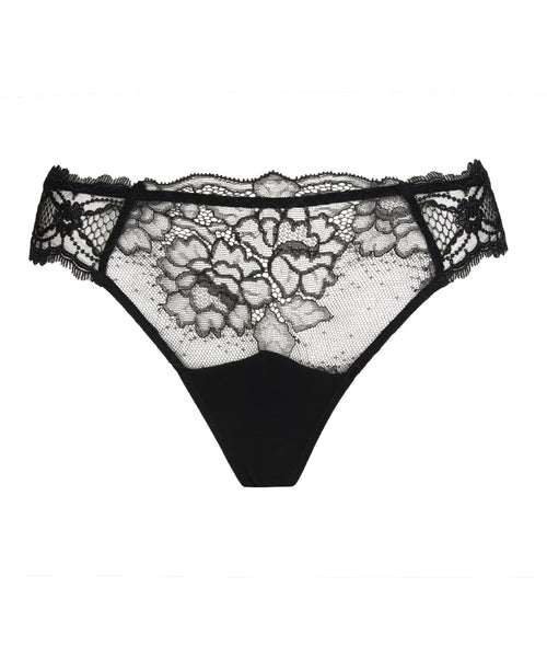 Sublime en Dentelle Black Thong