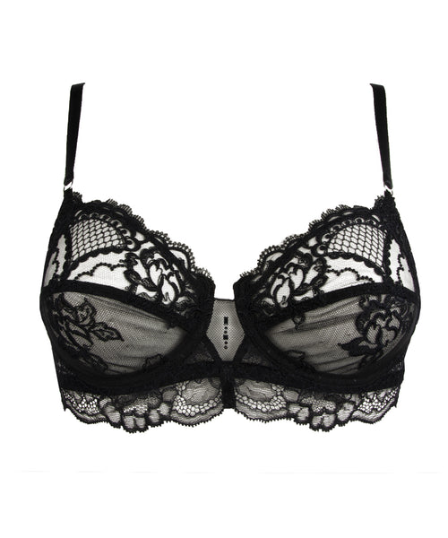 Sublime En Dentelle Black Half Cup Bra