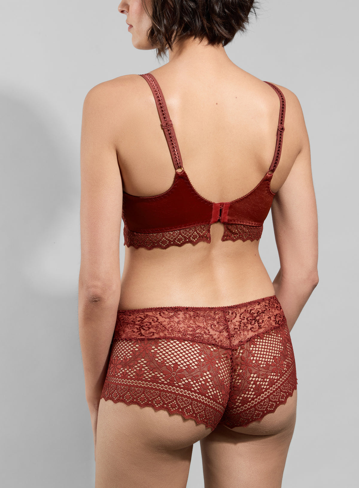 Cassiopee Cuivre Doré Seamless Plunge Bra