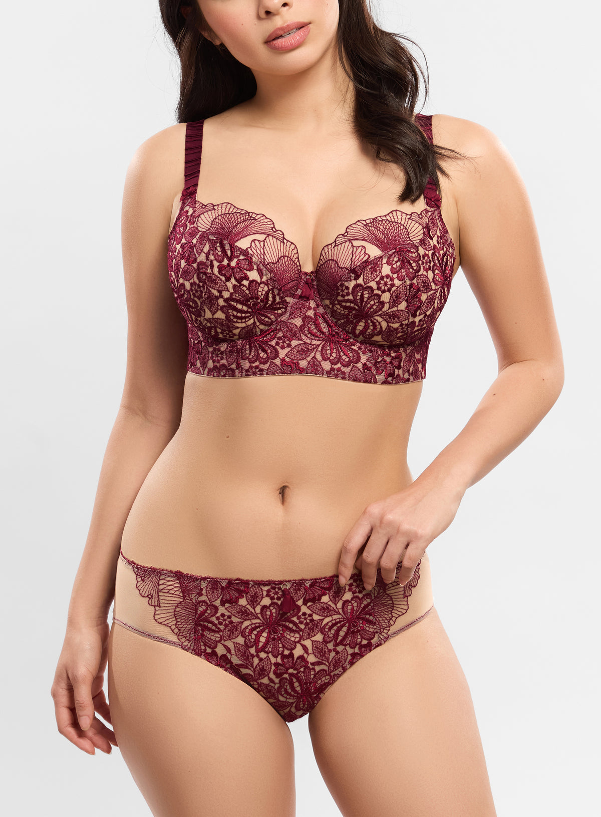 Agathe Amarante Shorty & Bustier
