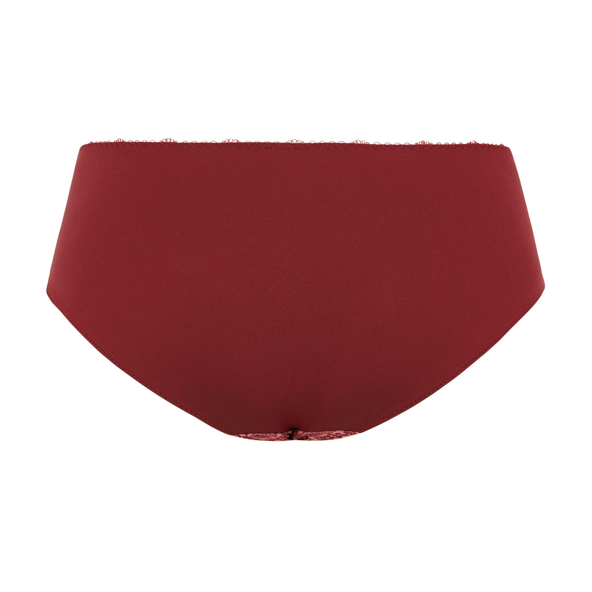 Maroon high-waisted underwear on a white background