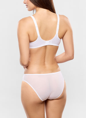 Charlotte White Low Necked Bra & Brief