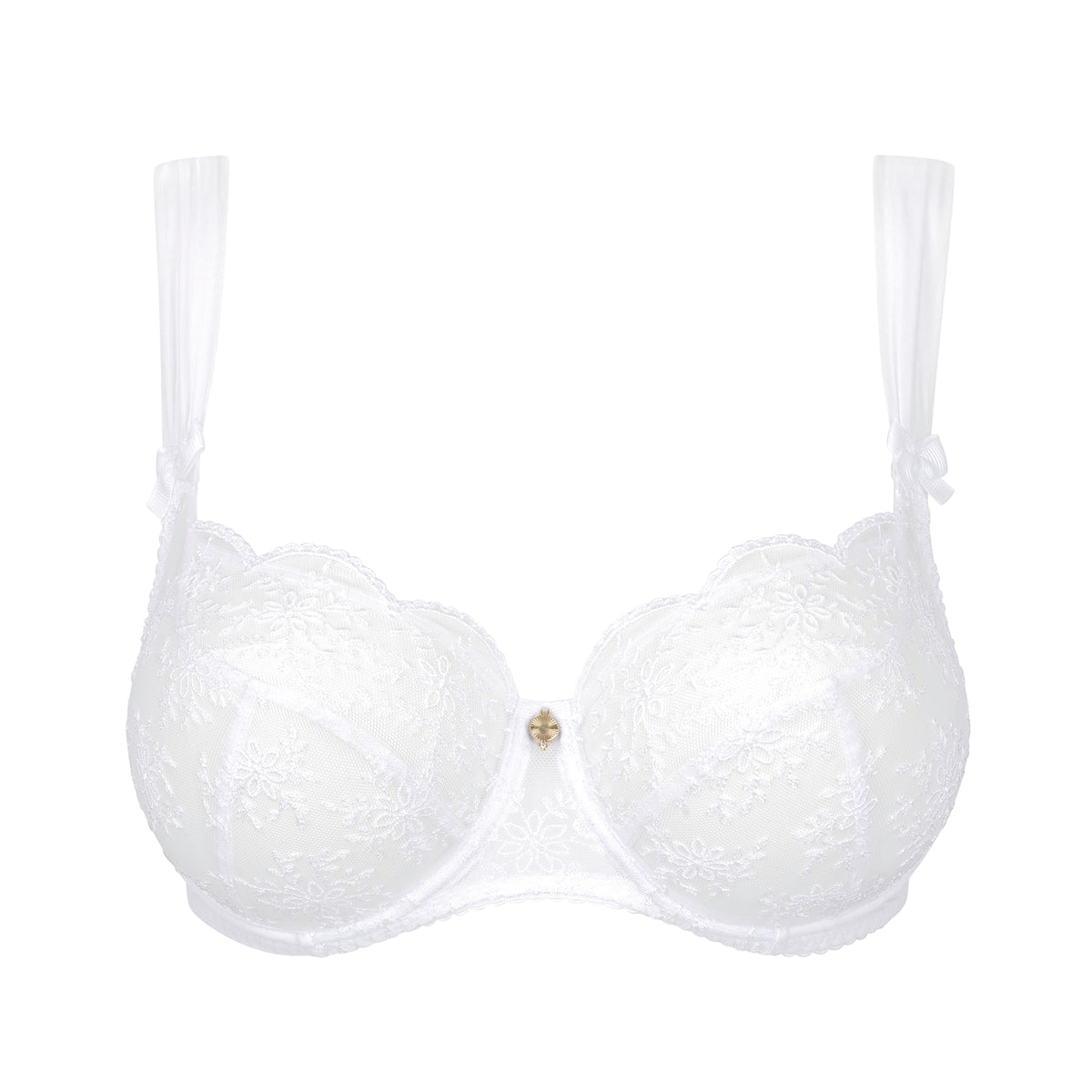 Charlotte White Low Necked Bra