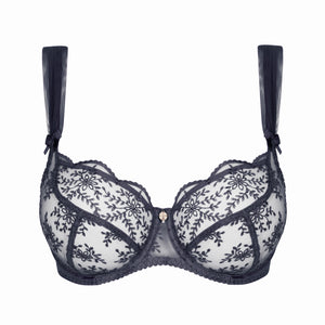 Charlotte Anthracite Low Necked Bra