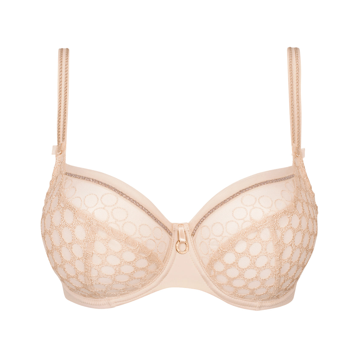 Infinity Creamy Beige Low Necked Bra
