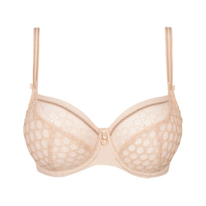 Infinity Creamy Beige Low Necked Bra