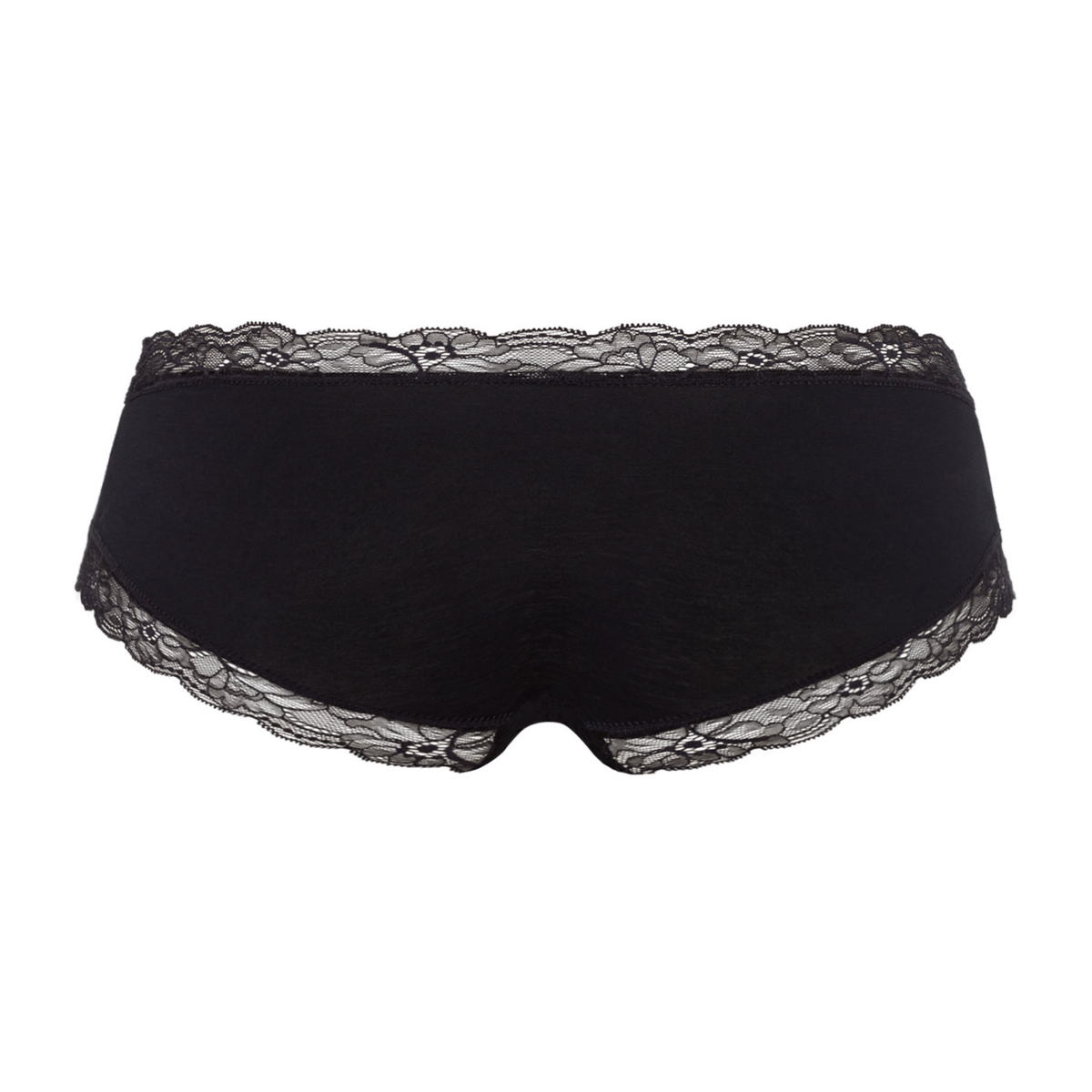 Hipster Brief Black Cotton Lace