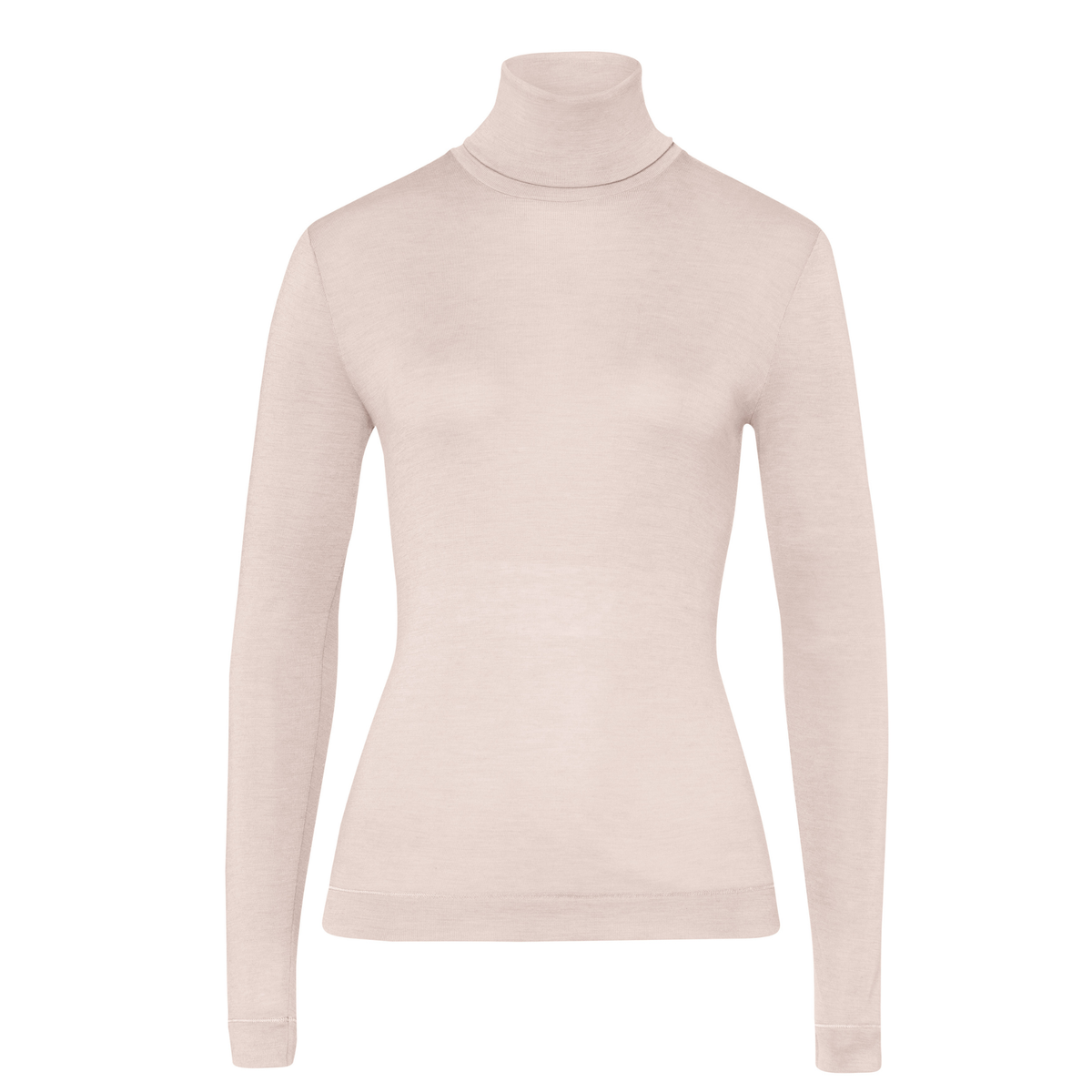 Silk Cashmere Turtleneck Top Vanilla