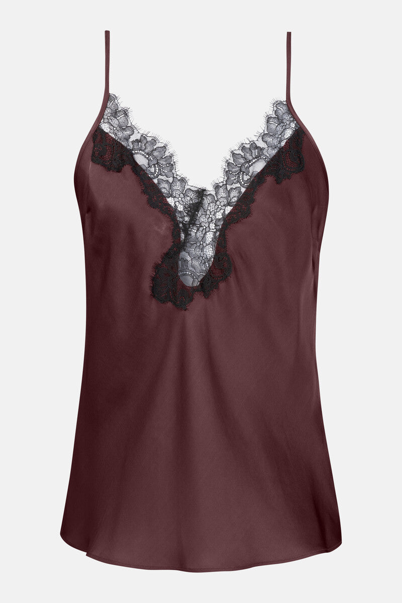 Hot Maroon Camisole & Shorts Set
