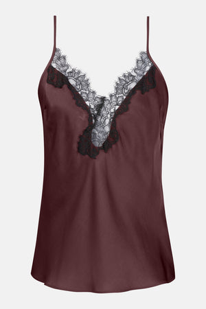 Hot Maroon Camisole & Shorts Set