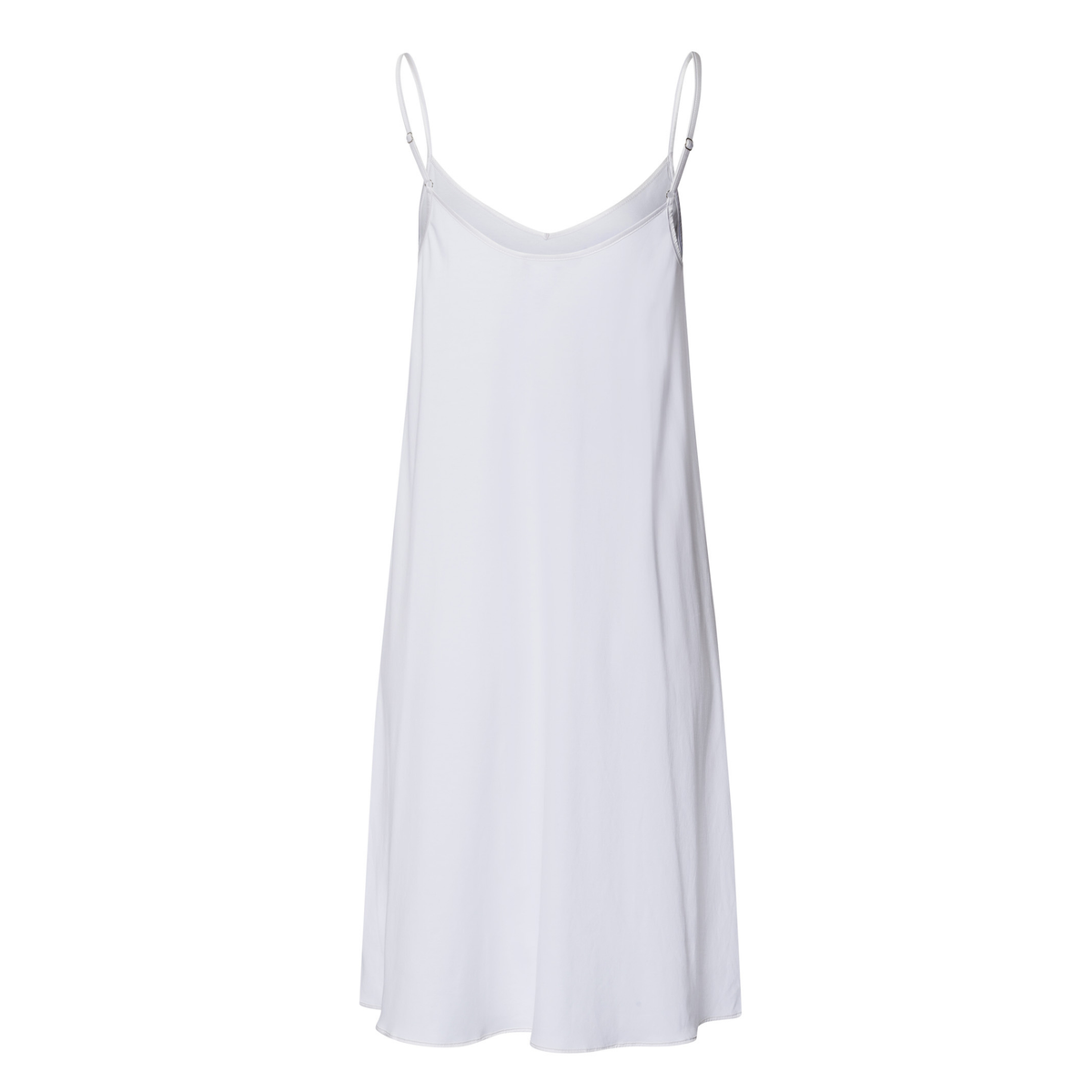 White slip dress on a white background