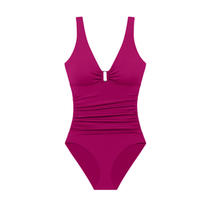 Beach Club Ring Front Plumeria Underwired Swimsuit