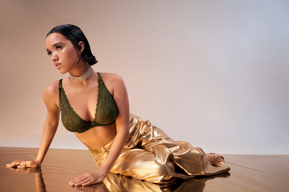 Rosessence Moss Comfort Plunge Bra