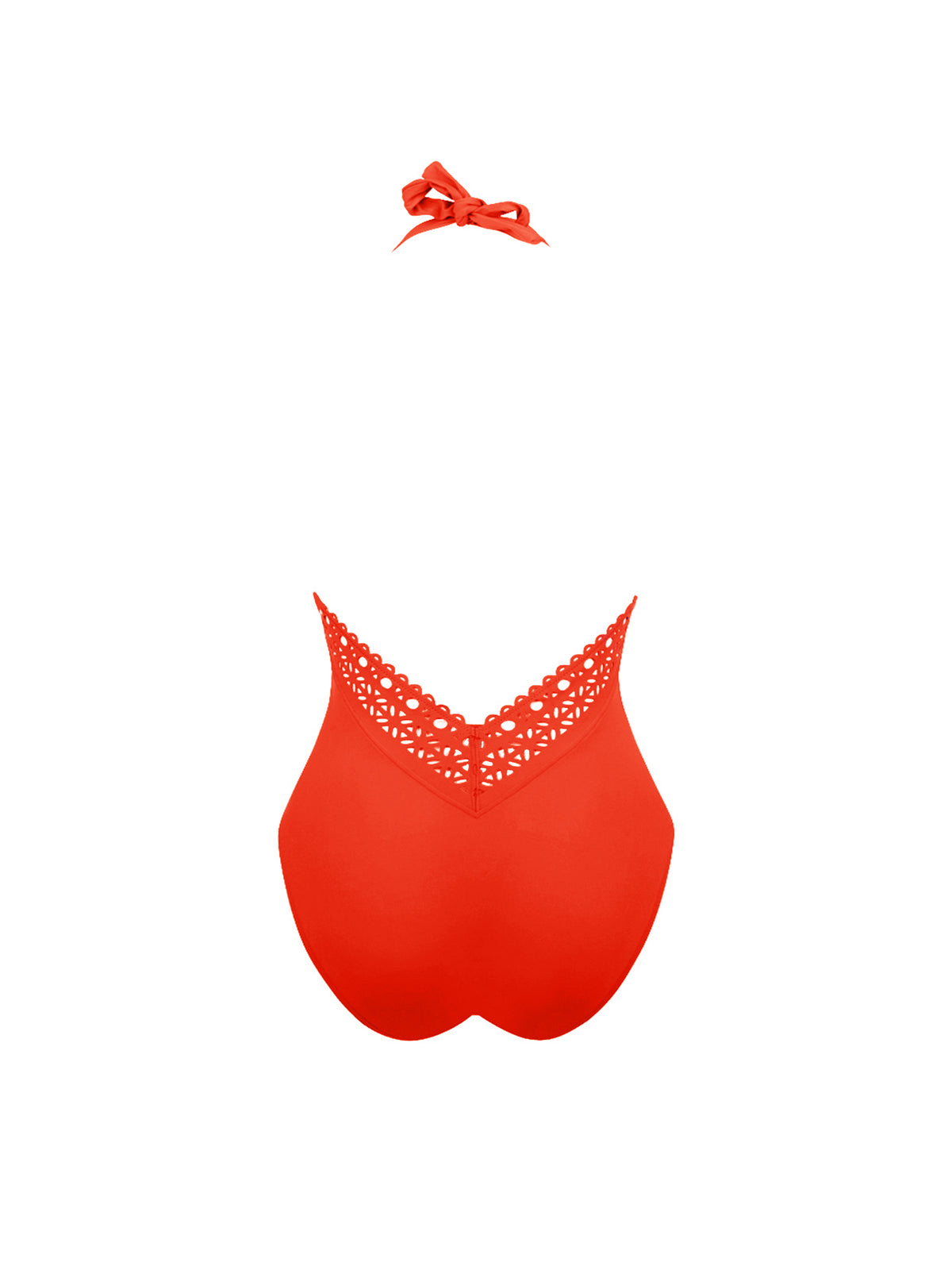 Ajourage Couture Orange Halter Swimsuit