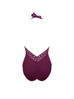 Ajourage Couture Plum Halter Swimsuit