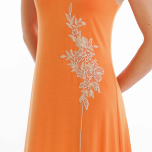 Orange and Cream Long Nightgown