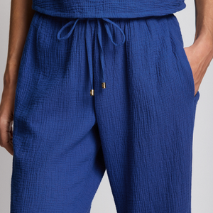 Beachwear Blue Saturn Top and Pant Cover Up Set