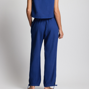 Beachwear Blue Saturn Top and Pant Cover Up Set