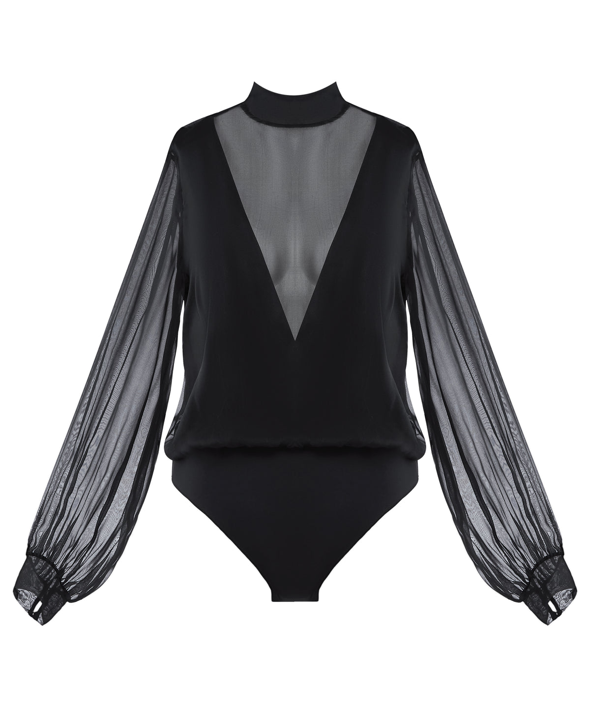 Les Bodys Aubade Black Chiffon Body