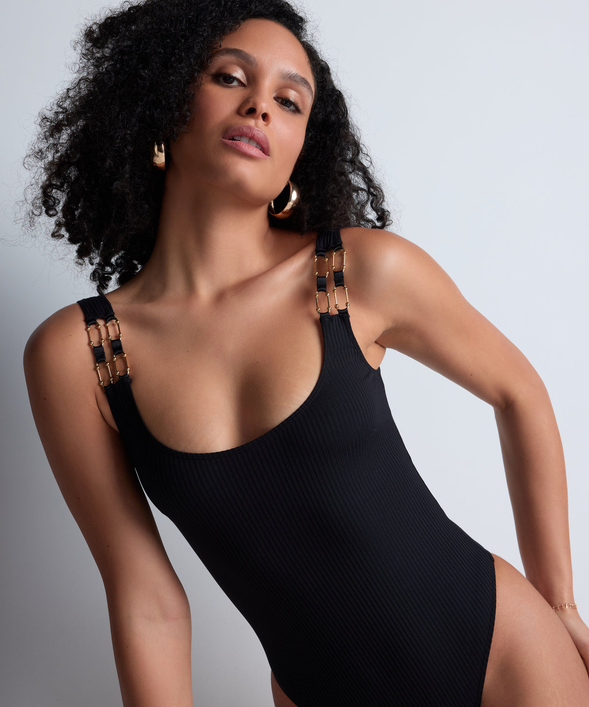 Les Bodys By Aubade Black Jewel Trim Bodysuit