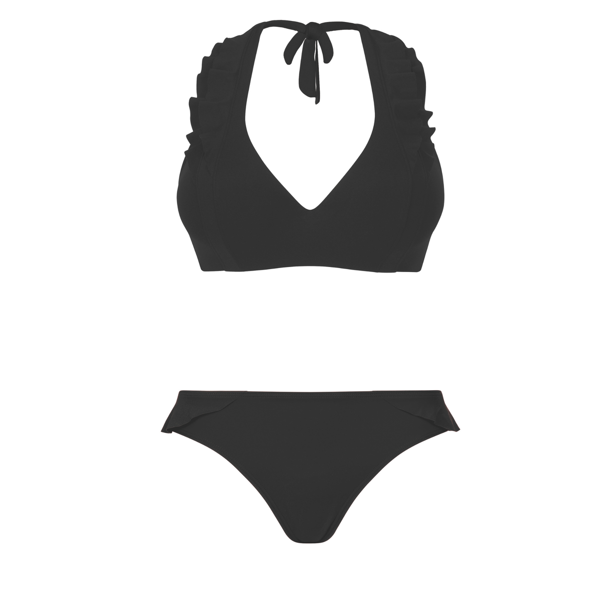 Glam Black Underwired Halterneck Bikini