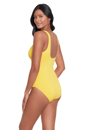Beach Club Ring Front Yellow Underwired Swimsuit