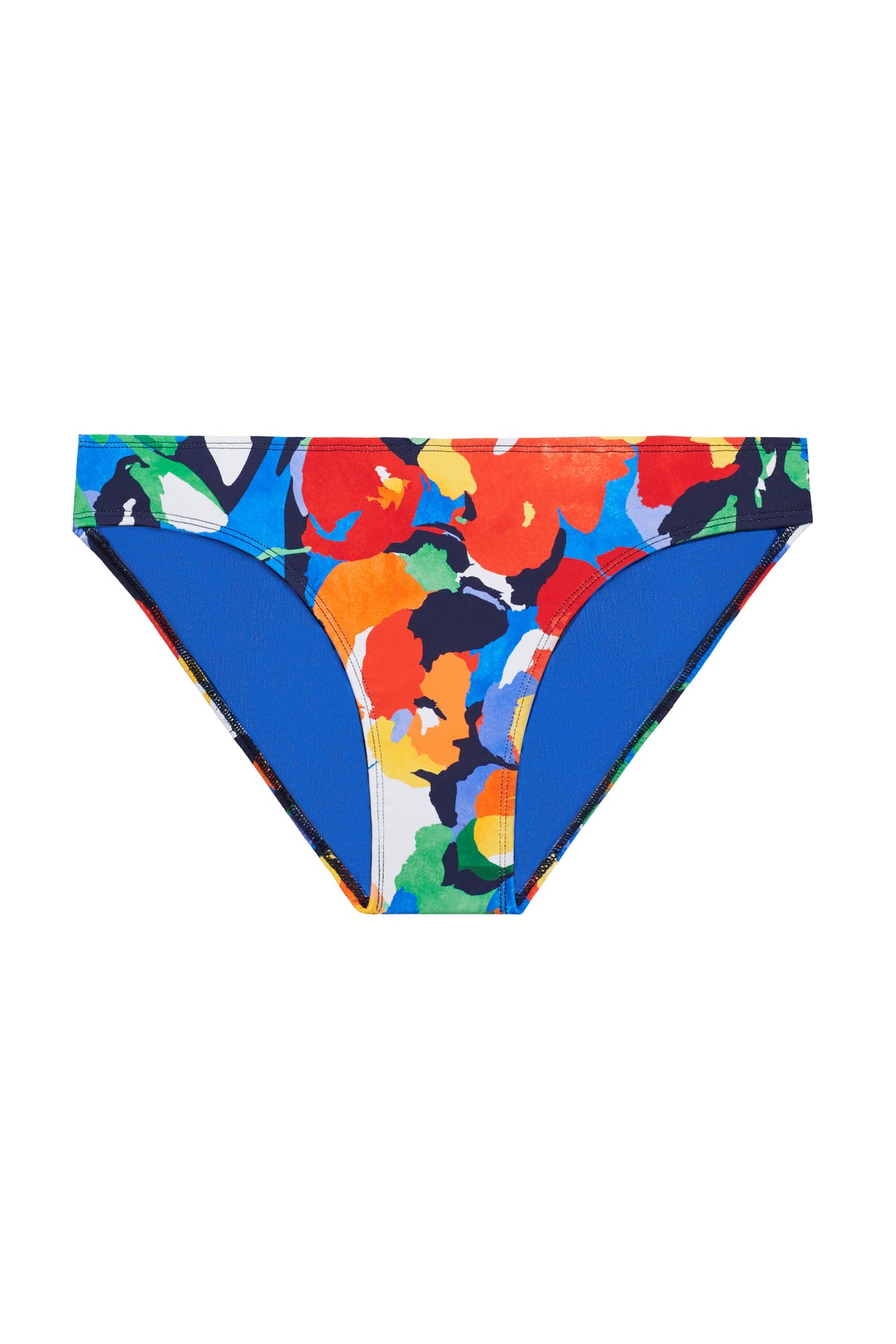 Bold Abstract Floral V Wired Bandeau Bikini