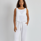 Beachwear White Top and Pant Cover Up Set