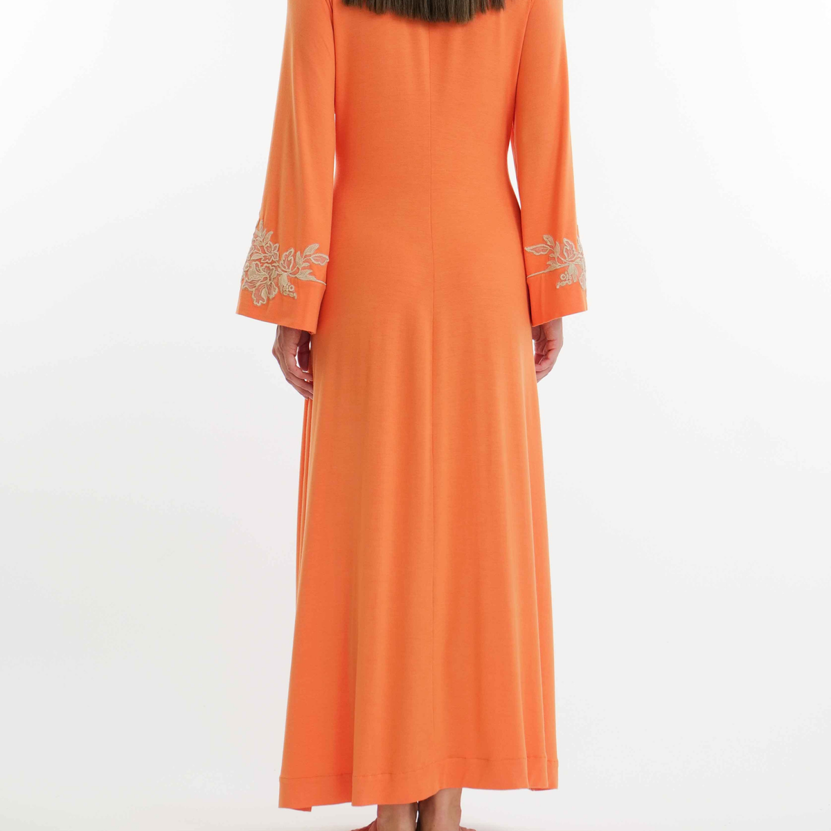 Orange and Cream Long Robe