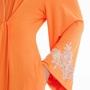 Orange and Cream Long Robe