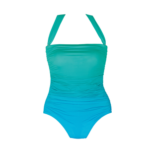 Brasil Nadia Blue & Green Bandeau Swimsuit