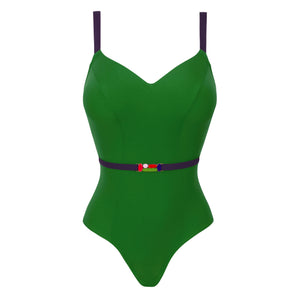 Charm Palm Green Swimsuit