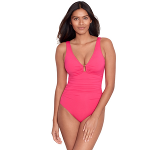 Beach Club Ring Front Fuchsia Underwired Swimsuit