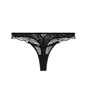 Vibes Black Thong