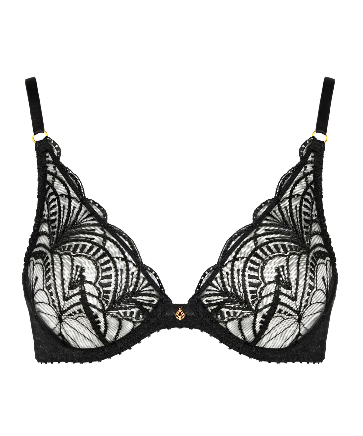 Vibes Underwired Black Triangle Bra