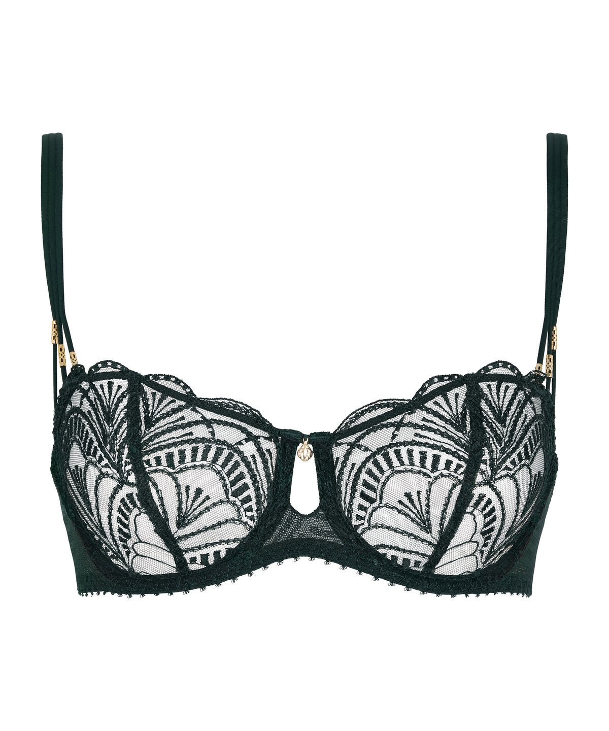 Vibes Mysterious Green Half Cup Bra