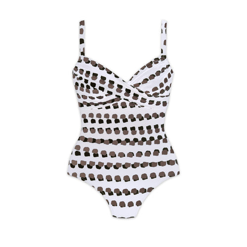 Bambu Kamoa White Underwired Swimsuit