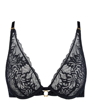 The Night Before Black Bird Plunging Triangle Bra