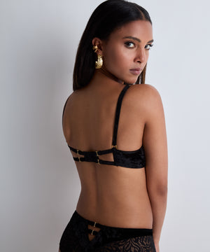 The Night Before Black Bird Plunging Triangle Bra