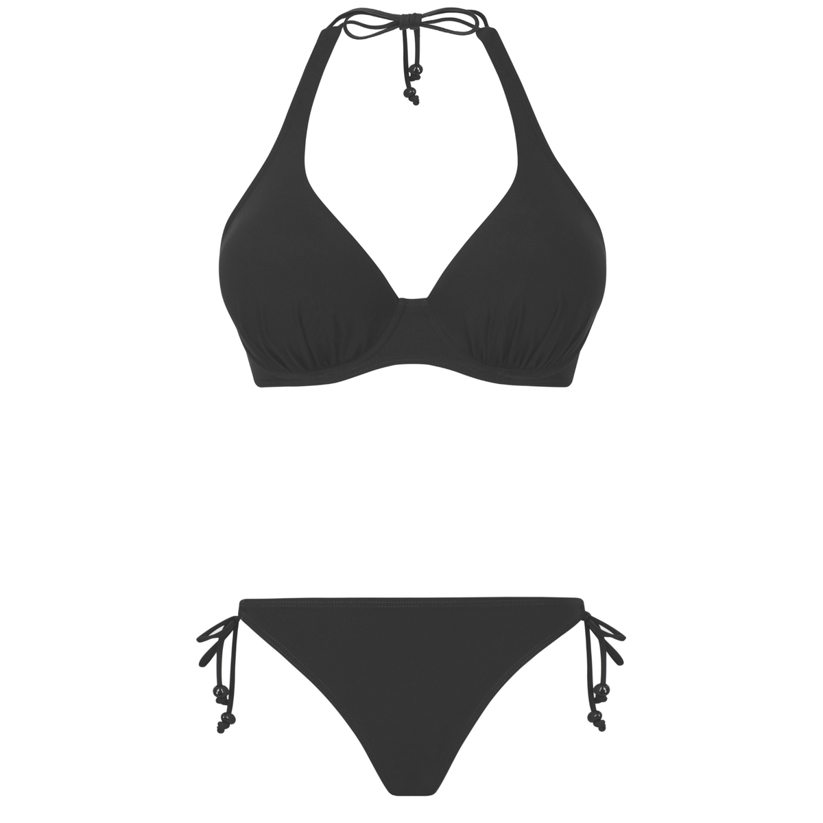 Jetset Black Halter Bikini With Low Brief