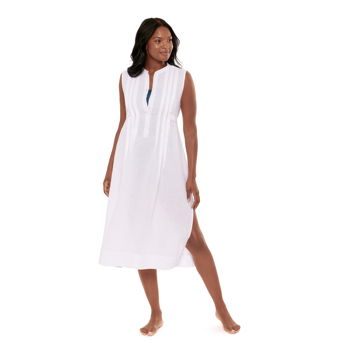 White Linen Beach Dress