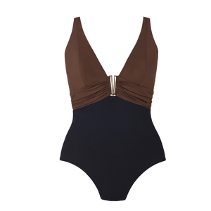 India Brisa Chocolate V Detail Swimsuit