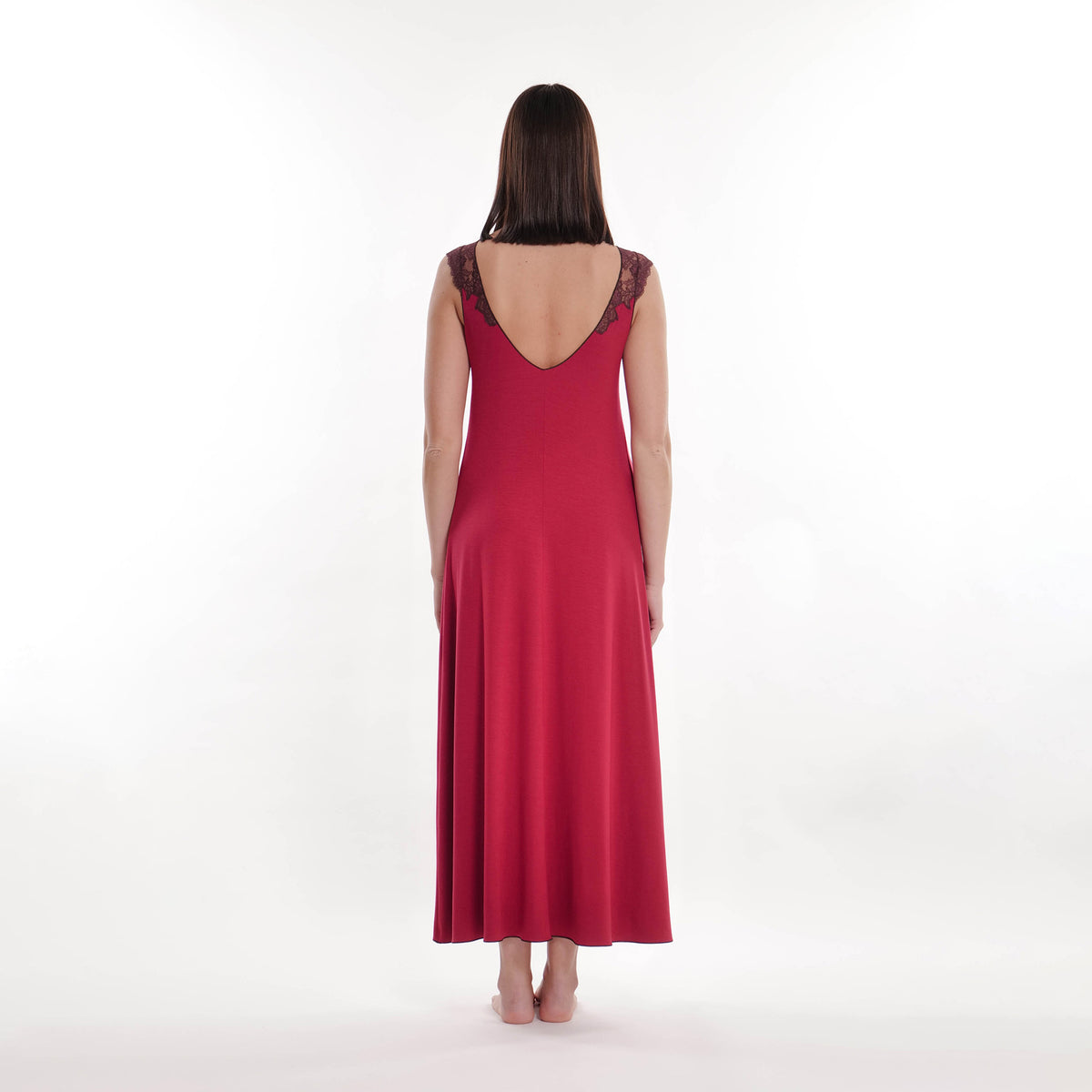 Cherry Modal Long Nightdress