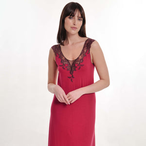 Cherry Modal Long Nightdress