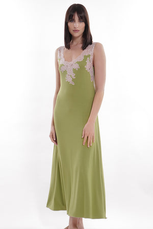 Green Bamboo Long Nighdress