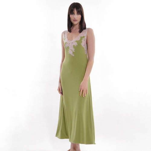 Green Bamboo Modal Long Nightdress
