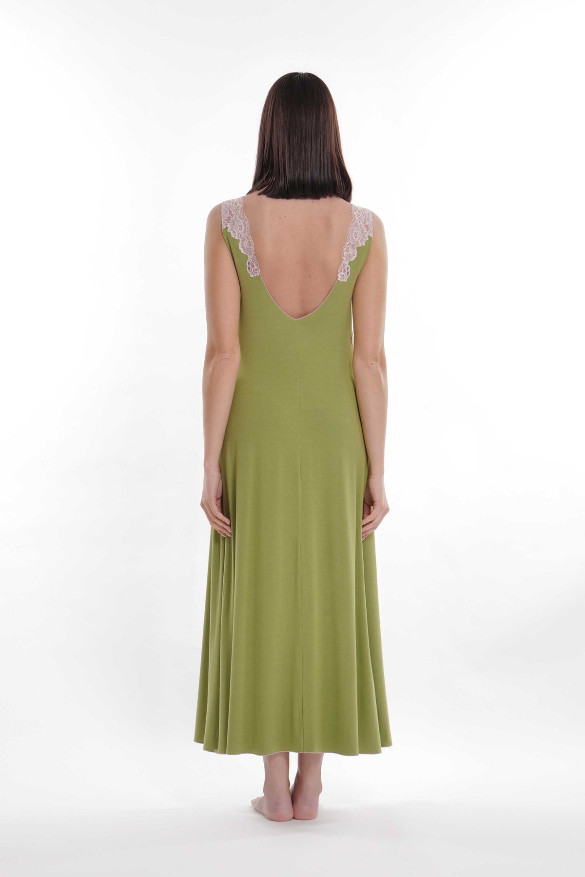 Green Bamboo Long Nighdress
