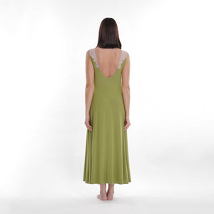 Green Bamboo Modal Long Nightdress